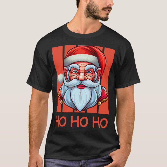 Camiseta Retrato moderno de Santa Claus (Anverso)