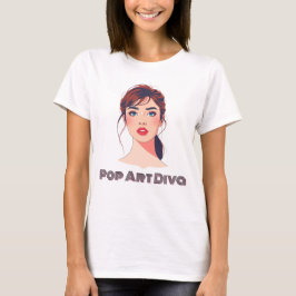 Camiseta Retrato moderno elegante de una mujer