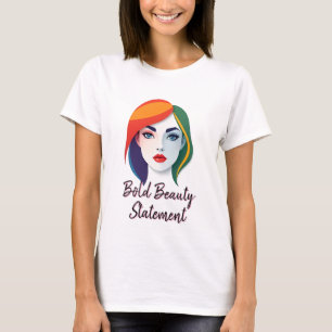 Camiseta Retrato multicolor vibrante