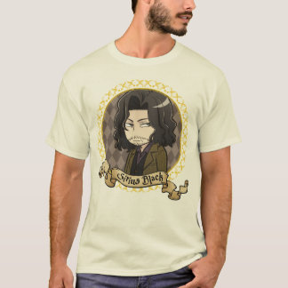 Camiseta Retrato negro de Anime Sirius