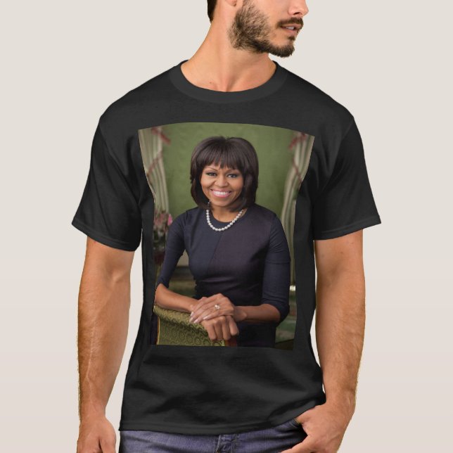 Camiseta Retrato oficial de Michelle Obama (Anverso)