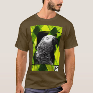 Camiseta Retrato original de loro gris