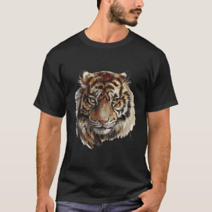 Camiseta Retrato pintado con mano de tigre