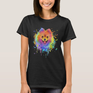 Camiseta Retrato pomposo pomeraniano de arte de chispa colo