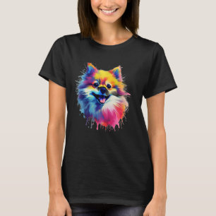 Camiseta Retrato pomposo pomeraniano de arte de chispa colo
