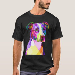 Camiseta Retrato Pop Art de American Pitbull Terrier