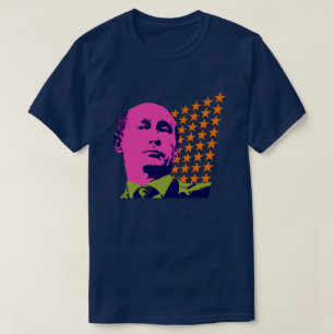 Camiseta Retrato Pop Art de Putin Rosa