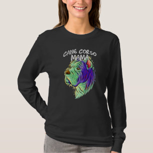 Camiseta Retrato pop colorido Cane Corso Perro de mamá de m