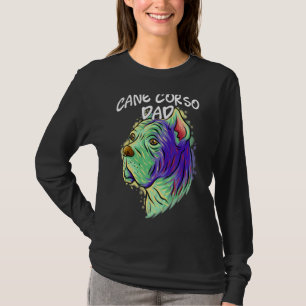 Camiseta Retrato pop colorido Cane Corso Perro de papá padr