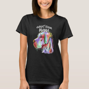 Camiseta Retrato pop colorido Gran Perro Danés