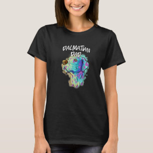 Camiseta Retrato pop colorido Perro dálmata papá padre D