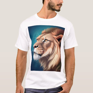 Camiseta Retrato posado en el lado del león 56557