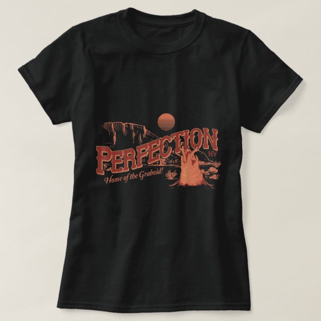 Camiseta Retrato retro de la perfección de temblores Nevada (Diseño del anverso)