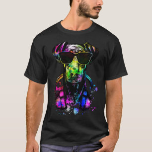 Camiseta Retrato retro pop de Doberman Pinscher con cabeza