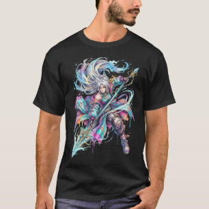 Camiseta Retrato Retro Vaporwave de HSR Feixiao Garra de Me