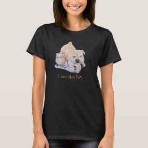 Camiseta retrato shar del perro del pei del perrito lindo