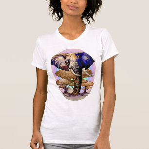 Camiseta Retrato surrealista de elefante africano