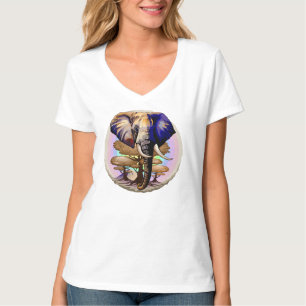 Camiseta Retrato surrealista de elefante africano