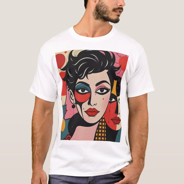 Camiseta Retrato surrealista de Punk (Anverso)