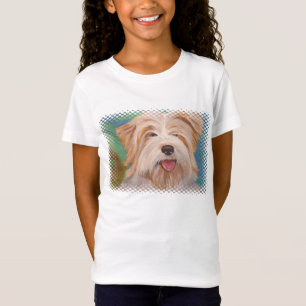 Camiseta Retrato Terrier Mascota arte de perro
