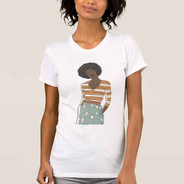 Camiseta Retrato Vignette de moda (Anverso)