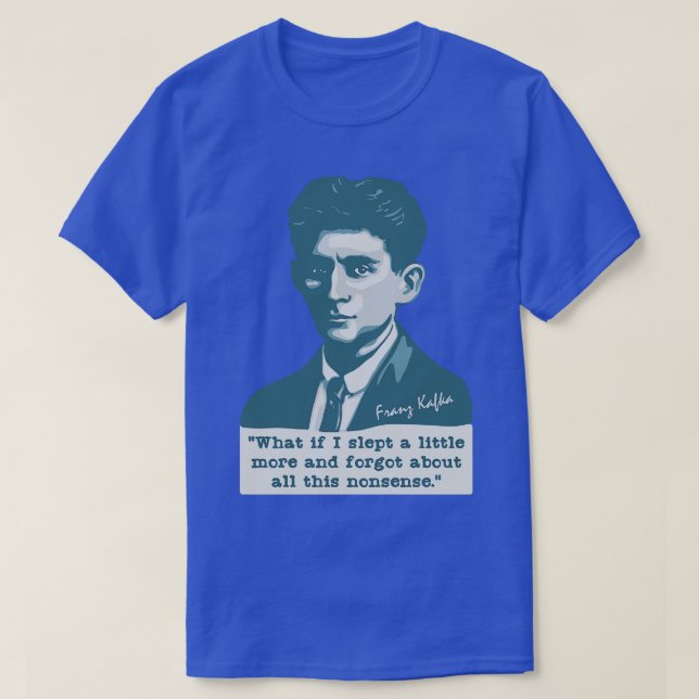 Camiseta Retrato y cita de Franz Kafka (Diseño del anverso)