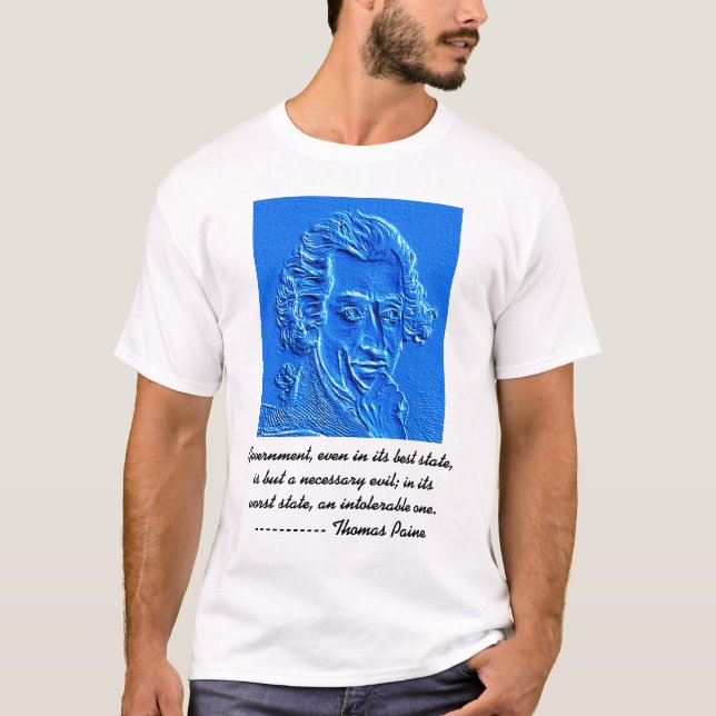 Camiseta Retrato y cita de Thomas Paine (Anverso)