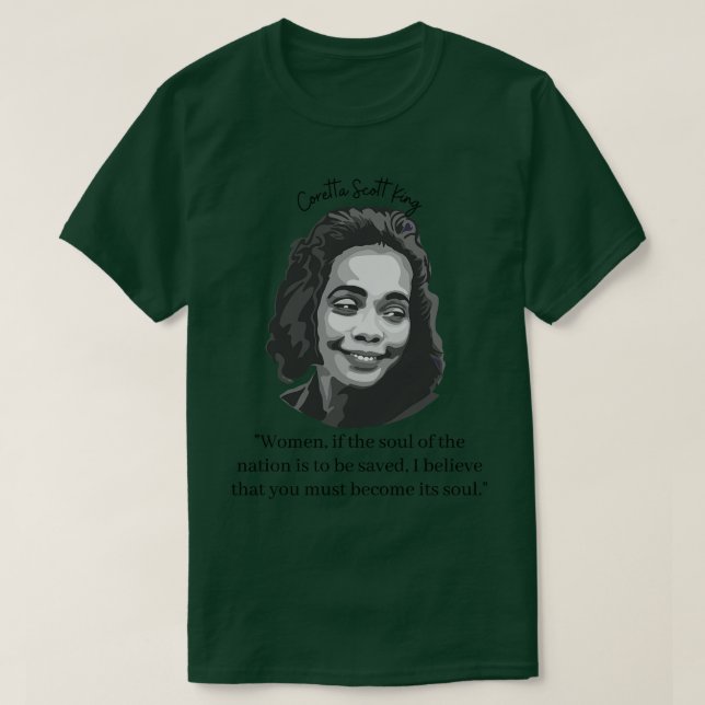 Camiseta Retrato y cotización de Coretta King (Diseño del anverso)