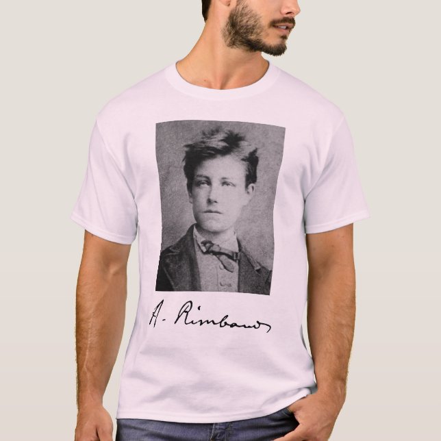 Camiseta Retrato y firma de Arthur Rimbaud (Anverso)
