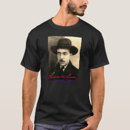 Camiseta Retrato y firma de Fernando Pessoa