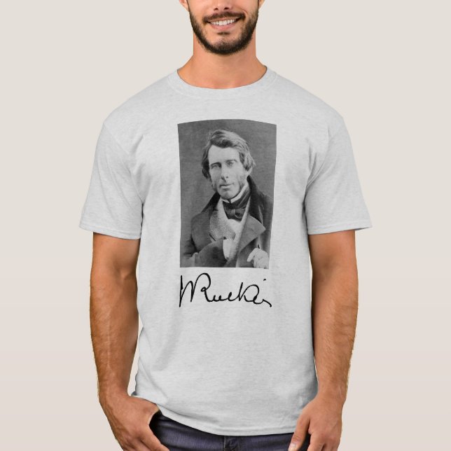 Camiseta Retrato y firma de John Ruskin (Anverso)
