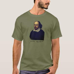 Camiseta Retrato y firma de Shakespeare