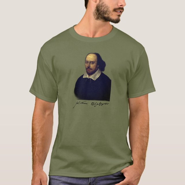Camiseta Retrato y firma de Shakespeare (Anverso)