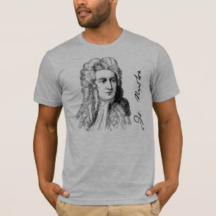 Camiseta Retrato y firma de Sir Isaac Newton