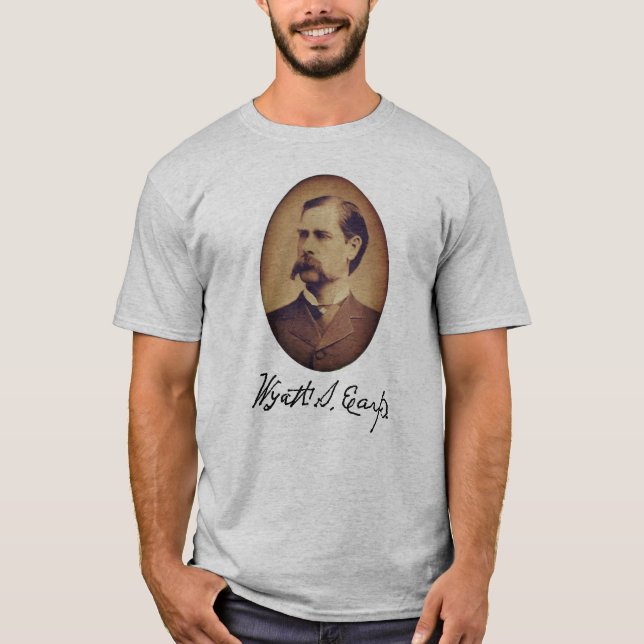 Camiseta Retrato y firma de Wyatt Earp (Anverso)