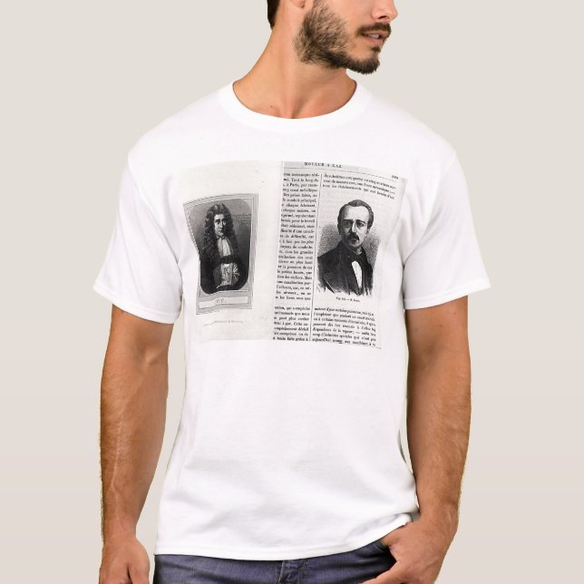 Camiseta Retratos de Denis Papin y de Etienne Lenoir (Anverso)