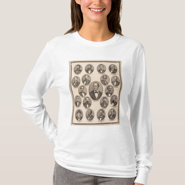 Camiseta Retratos de Hon Thomas un Hendricks (Anverso)