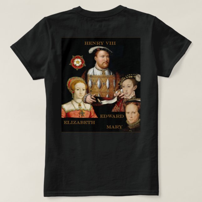 Camiseta Retratos del Tudors (Reverso del diseño)
