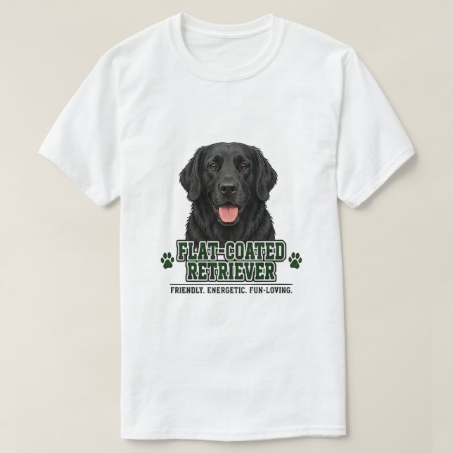 Camiseta 🐾 Retriever de capa plana 🐾 (Diseño del anverso)