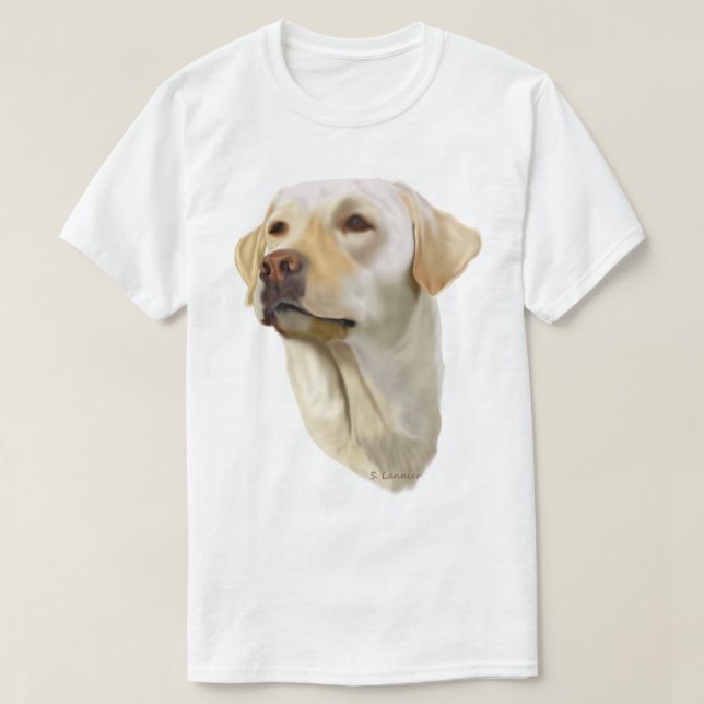 Camiseta Retriever Labrador Amarillo (Diseño del anverso)