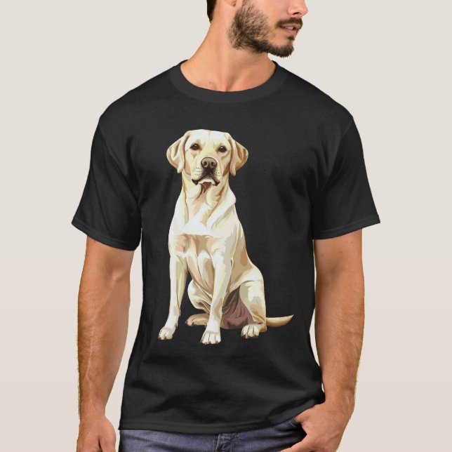 Camiseta Retriever Labrador Amarillo (Anverso)