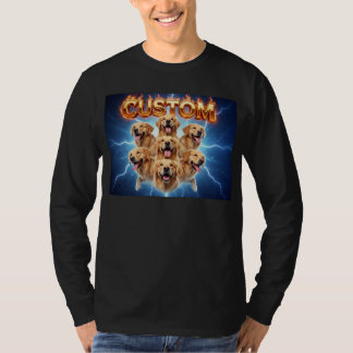 Camiseta Retrievers Dorados Personalizados Diseño Relámpago