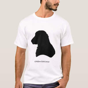 Camiseta Retriver de oro - silueta negra