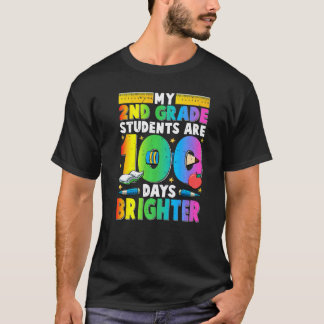 Camiseta Retro 100 Días De Escuela Maestros De 2do Grado 10