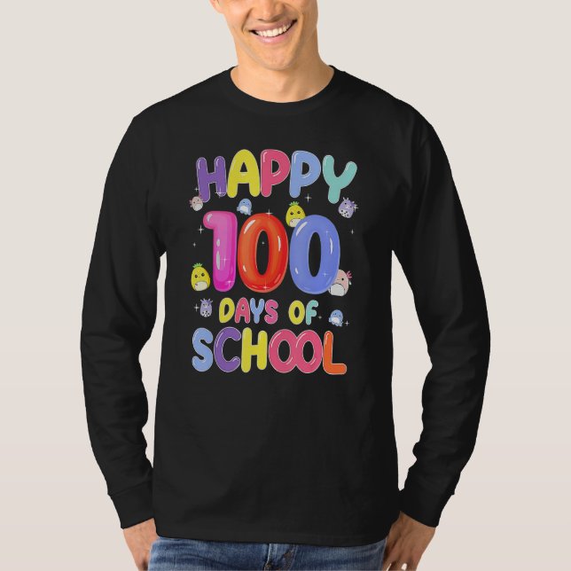 Camiseta Retro 100th Day Of School Teachers Kids Child Happ (Anverso)