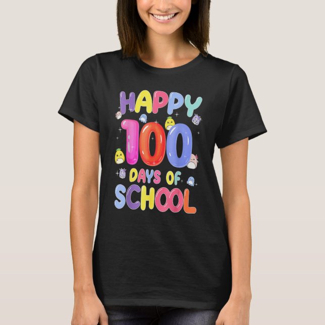 Camiseta Retro 100th Day of School Teachers Kids Child Happ (Anverso)