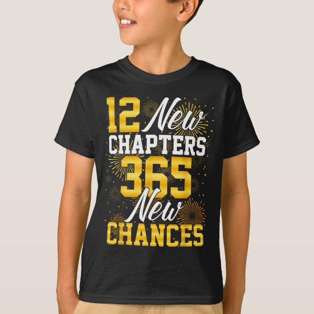 Camiseta Retro 12 New Chapters 365 New Chances Happy New Ye (Anverso)