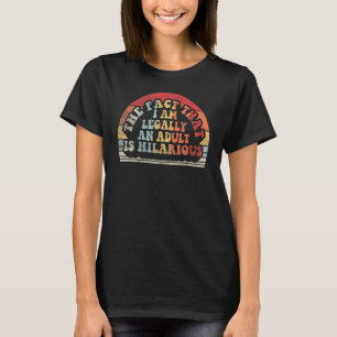 Camiseta Retro 18º cumpleaños Legalmente soy un adulto es H