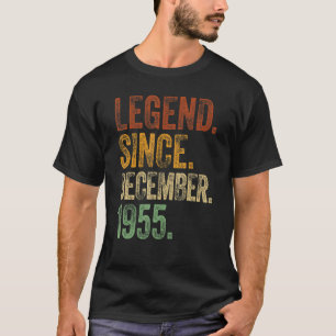 Camiseta Retro 1955 Cumpleaños Diciembre Leyenda Nacida Des