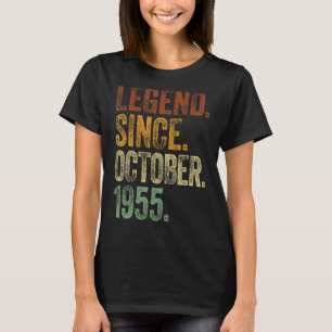 Camiseta Retro 1955 Cumpleaños Leyenda Nacida Octubre Desde
